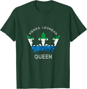 Sierra Leone Sierra Leonean Queen Crown Leonean Pride T-Shirt - T-Shirt | Forest