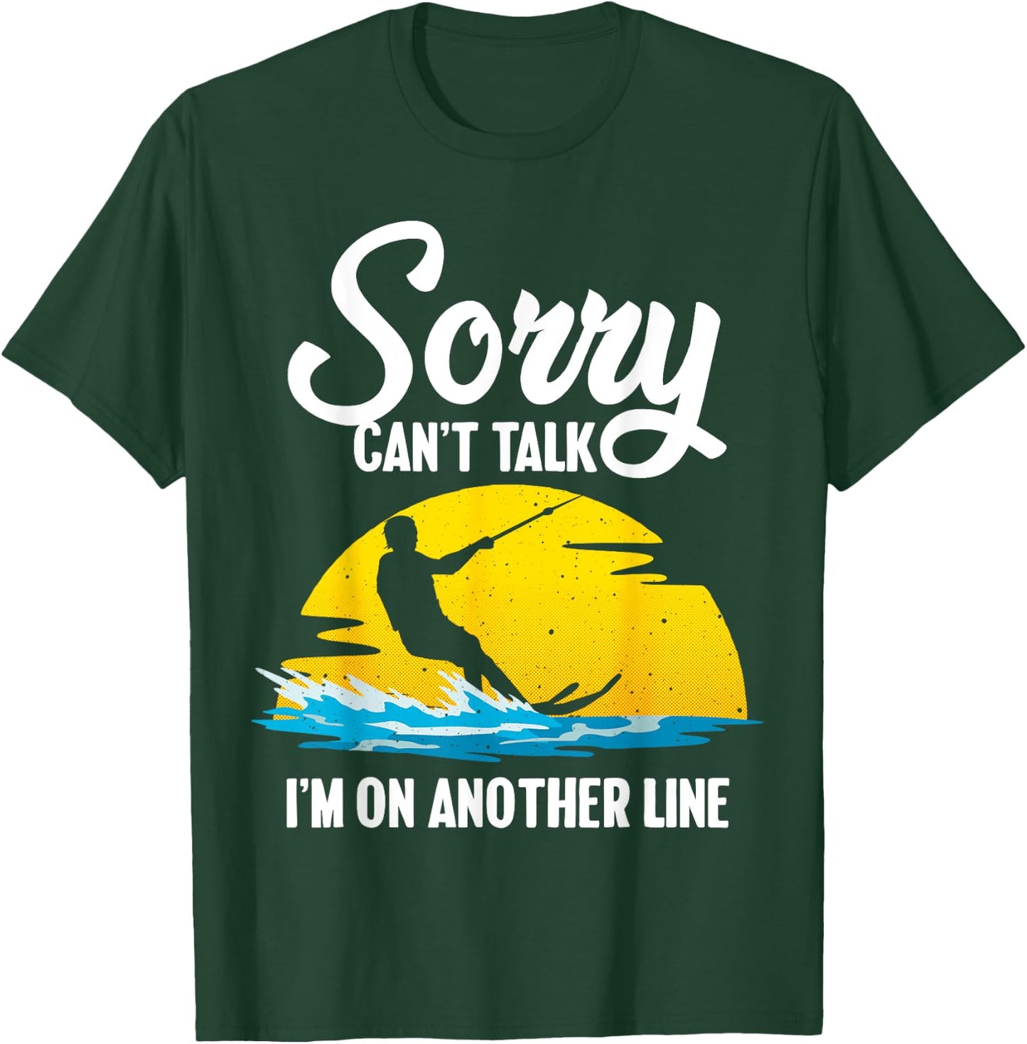 Funny Water Ski Designs Women Water Skier Athletes T-Shirt - T-Shirt | Forest