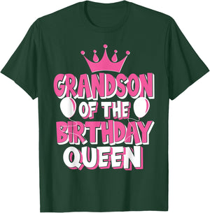 Grandson Of The Birthday Queen Celebration Family Matching T-Shirt - T-Shirt | Forest