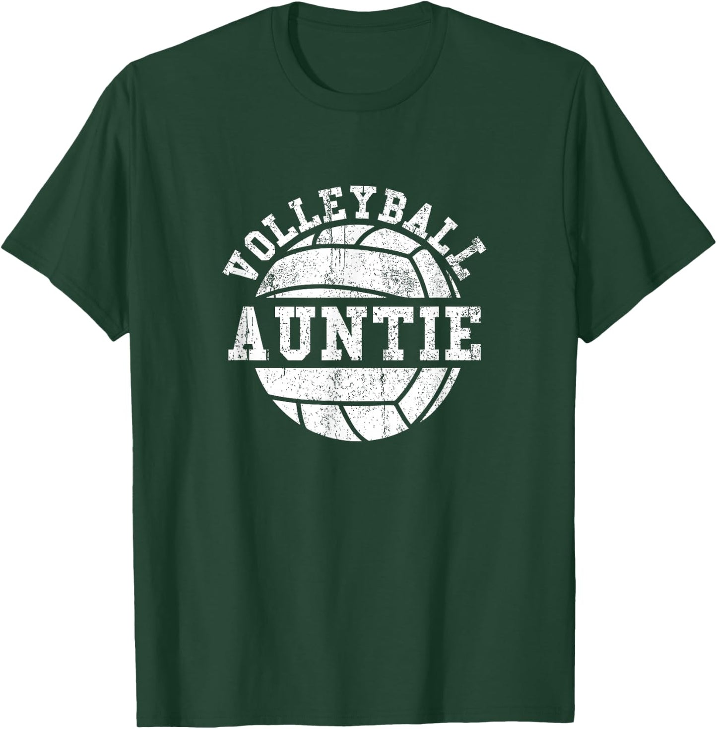 Volleyball Auntie Niece Fan Supporter T-Shirt - T-Shirt | Forest