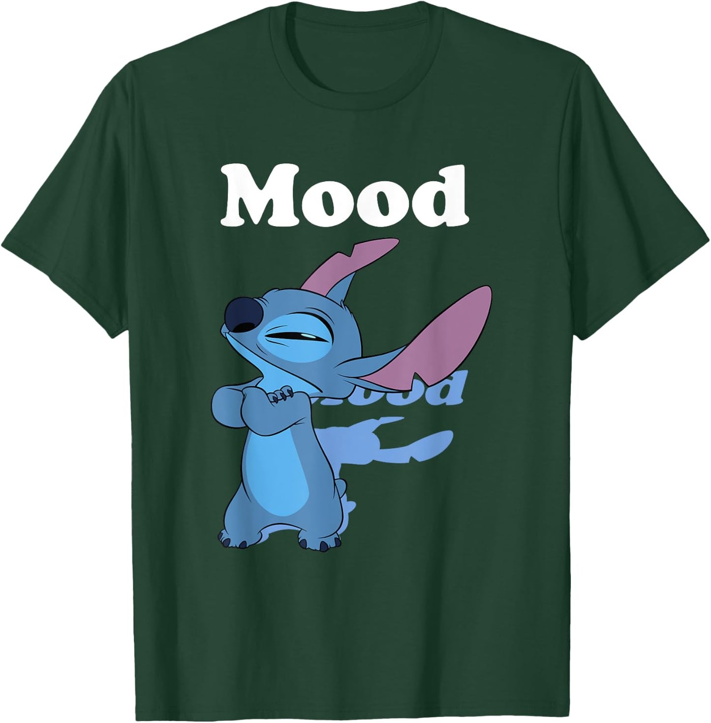 Disney Lilo & Stitch Angry Mood Shadowed Portrait T-Shirt - T-Shirt | Forest