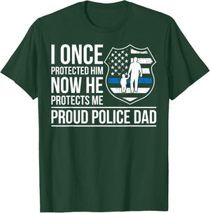 Proud Police Dad Of A Police Officer Father T-Shirt - T-Shirt | Forest