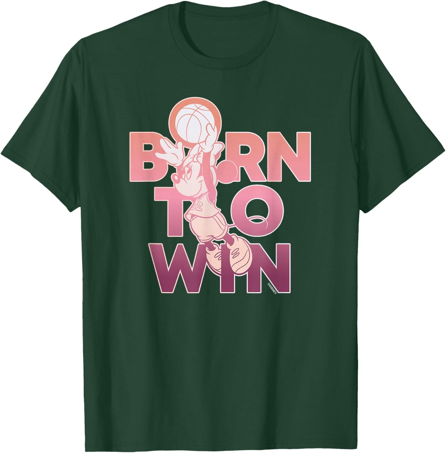 Disney Minnie Mouse Sports Basketball Dunk Born to Win T-Shirt - T-Shirt | Forest