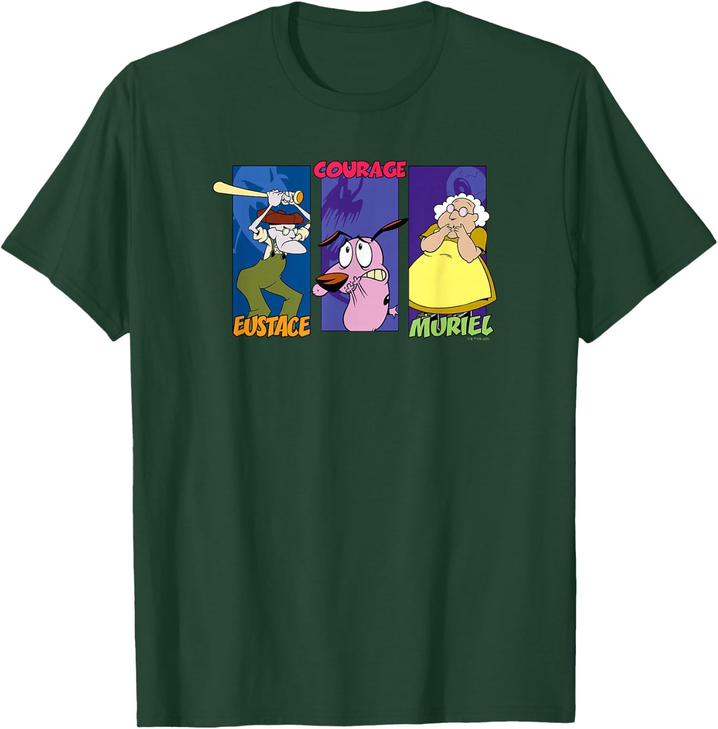 Courage The Cowardly Dog Group Panels T-Shirt - T-Shirt | Forest