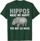 Cool Hippo Art Men Women Hippopotamus Safari Hippos Animal T-Shirt - T-Shirt | Forest