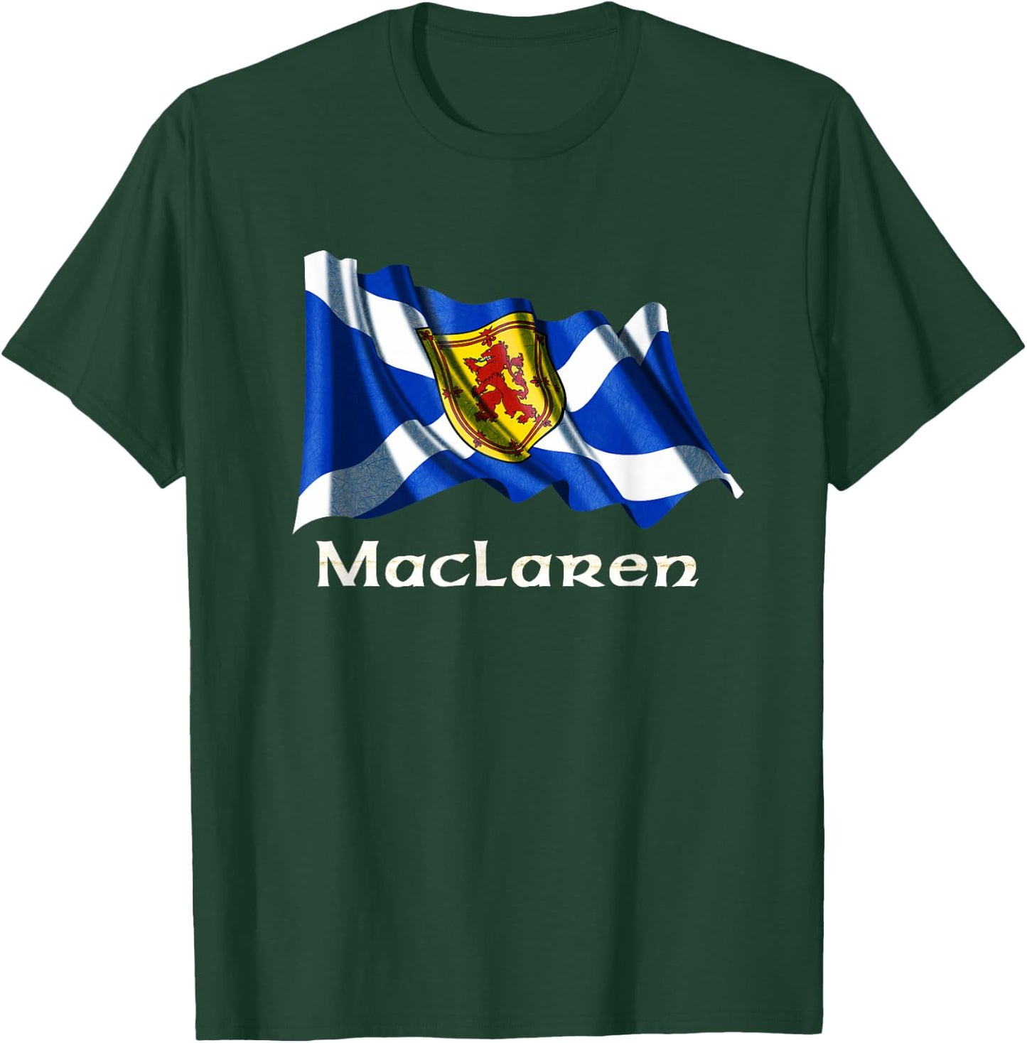 Scottish Flag Clan MacLaren Lion Rampant Scotland Flag T-Shirt - T-Shirt | Forest