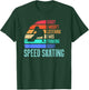 Speed Skating Retro Vintage Ice Skater Long Track Racing T-Shirt - T-Shirt | Forest