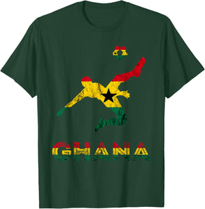Ghana Soccer Player Ghana Ghanese Roots Evolution Ghana Flag T-Shirt - T-Shirt | Forest
