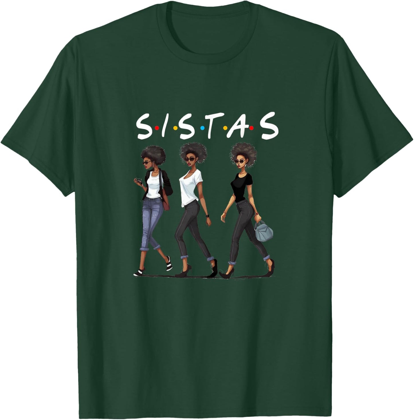 Melanin Queen African American Pride Black Girl Magic Attire T-Shirt - T-Shirt | Forest