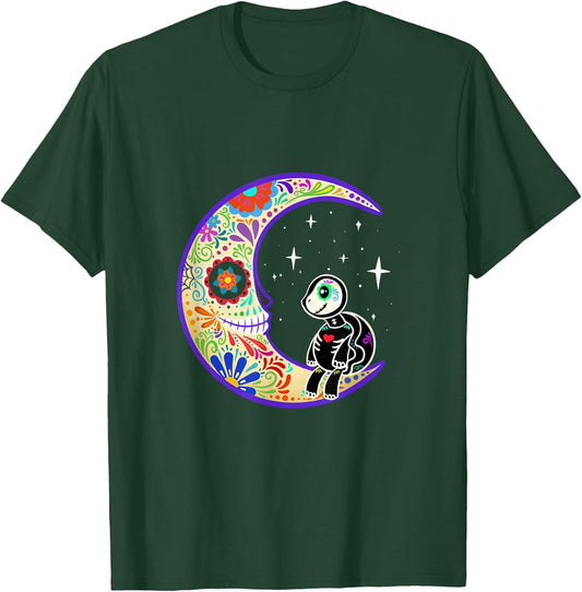 Turtle Dia de Los Muertos Skeleton Sugar Skull T-Shirt - T-Shirt | Forest