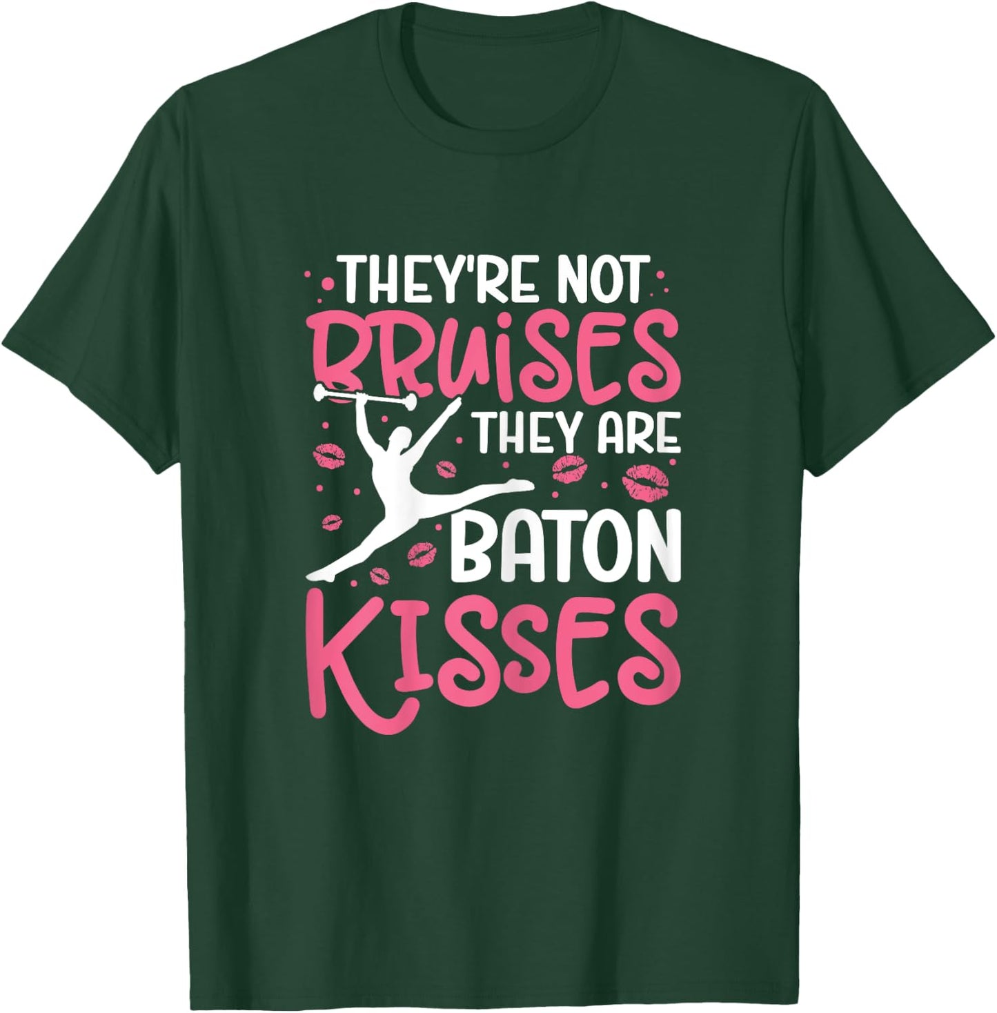 Baton Twirler Majorette Twirling Girl Dance Baton Gymnastics T-Shirt - T-Shirt | Forest