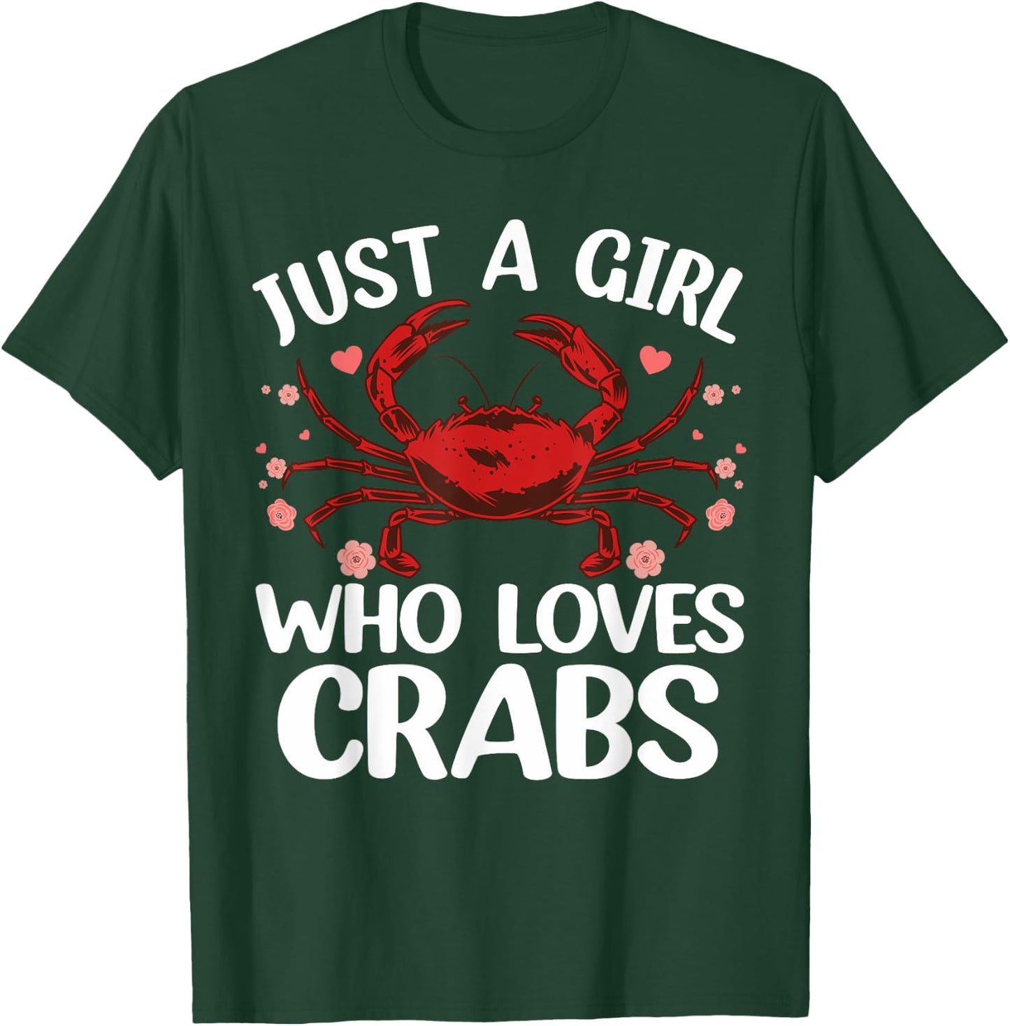 Funny Crab Design For Girls Kids Women Hermit Crab Lovers T-Shirt - T-Shirt | Forest