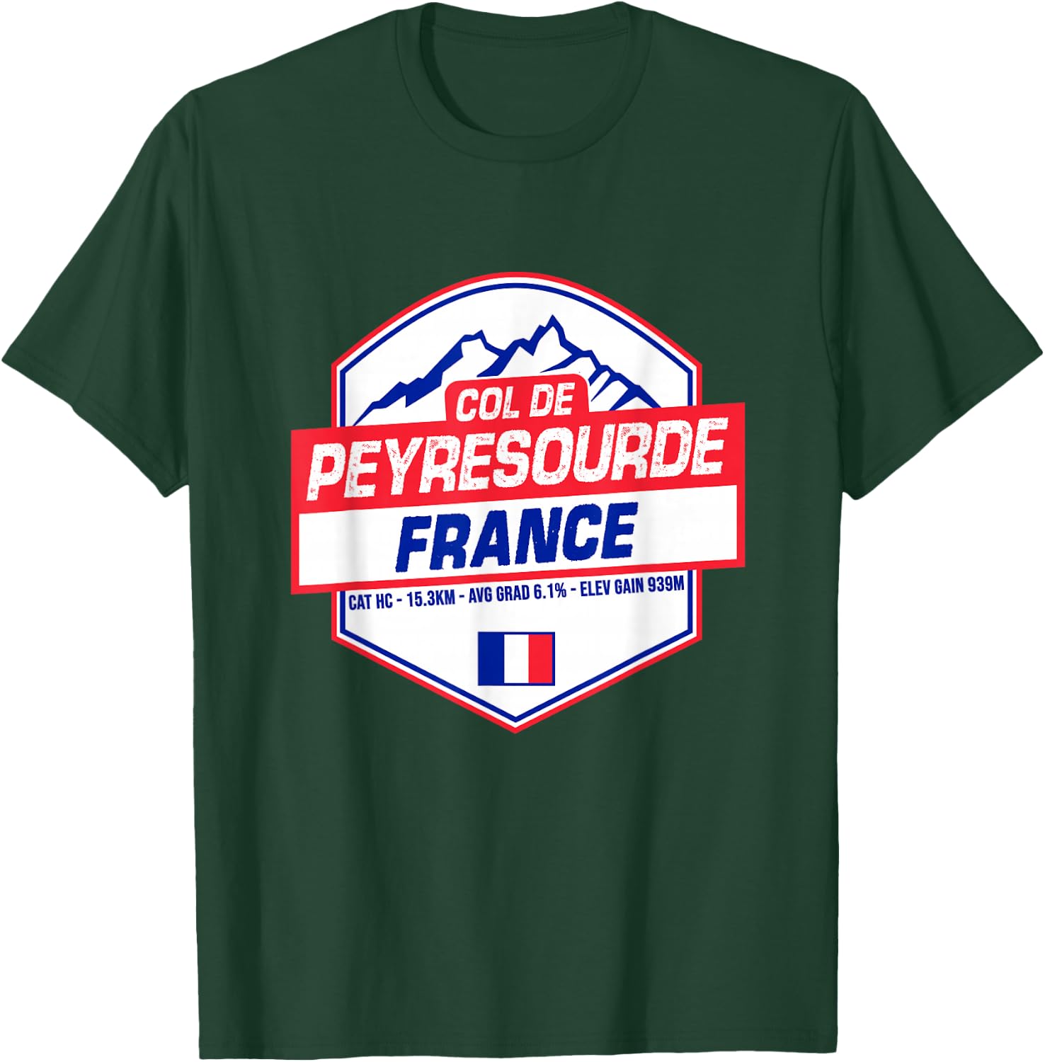 Col de Peyresourde Cycling In France Road Cyclist T-Shirt - T-Shirt | Forest