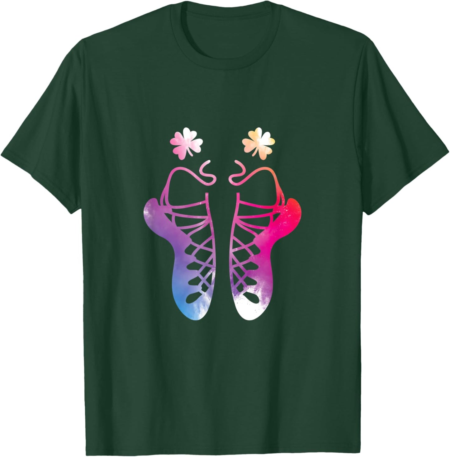 Irish Dance St Patricks Day Reel Girl Irish Step Dance Shoes T-Shirt - T-Shirt | Forest