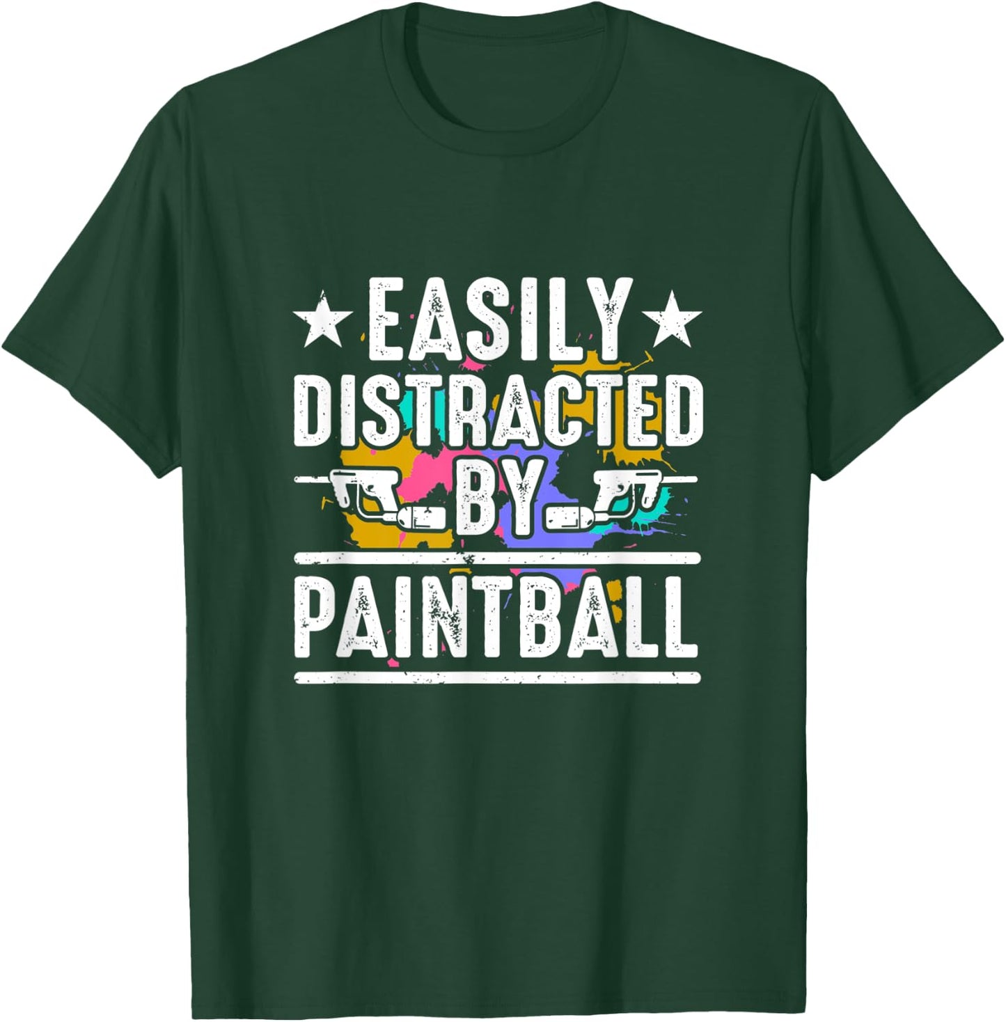 Paintball Player Splatter Paintball Gamer Saying T-Shirt - T-Shirt | Forest