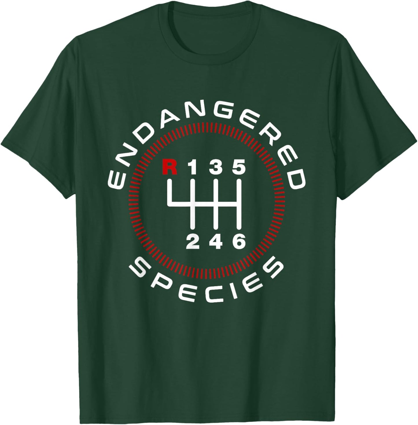 Endangered Species Manual Stick Shift Funny Car Owner Driver T-Shirt - T-Shirt | Forest