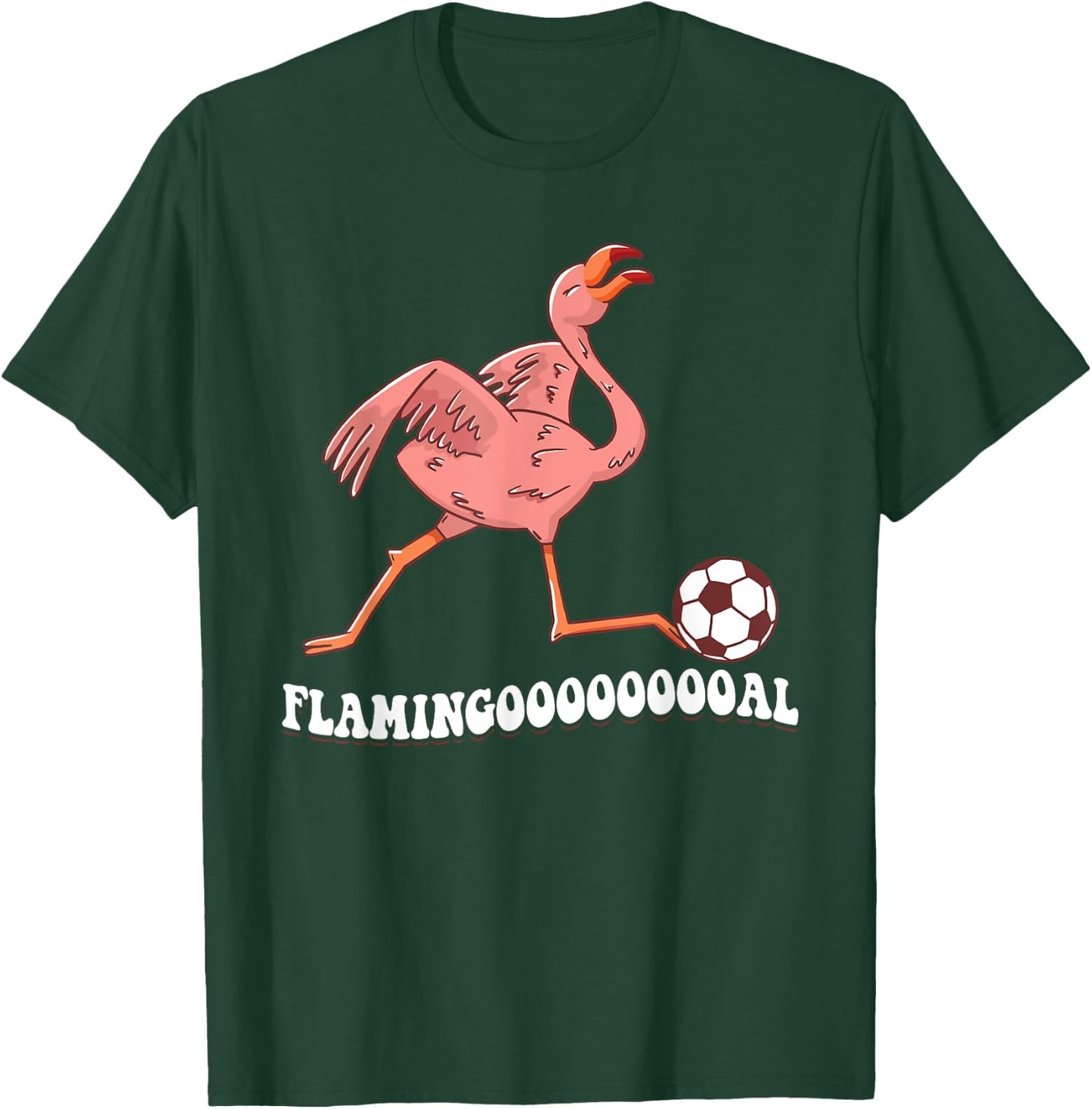 Flamingooooal Flamingo Soccer Ball T-Shirt - T-Shirt | Forest