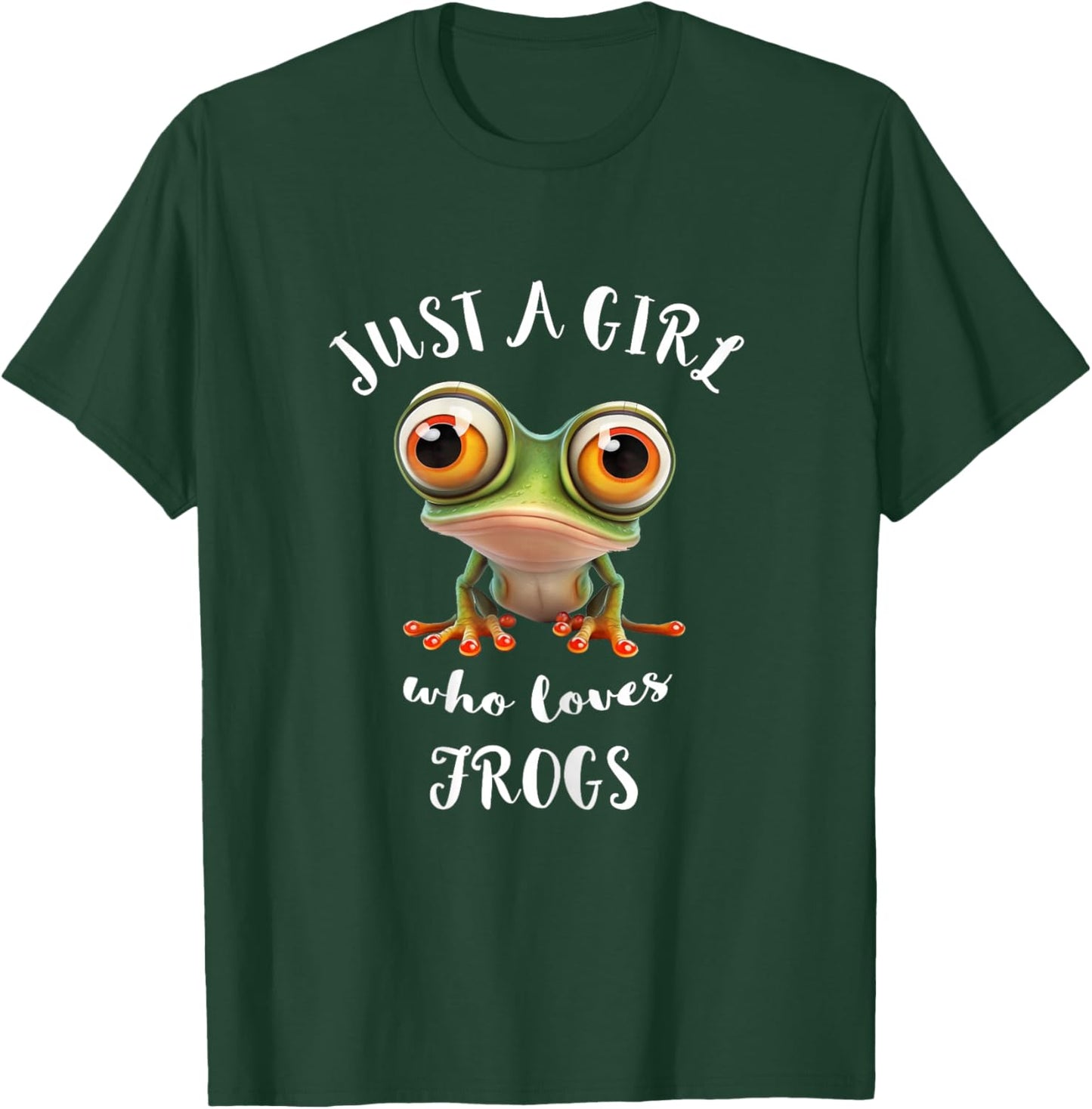 Just A Girl Who Love Rainforest Amphibian Red Eyed Tree Frog T-Shirt - T-Shirt | Forest