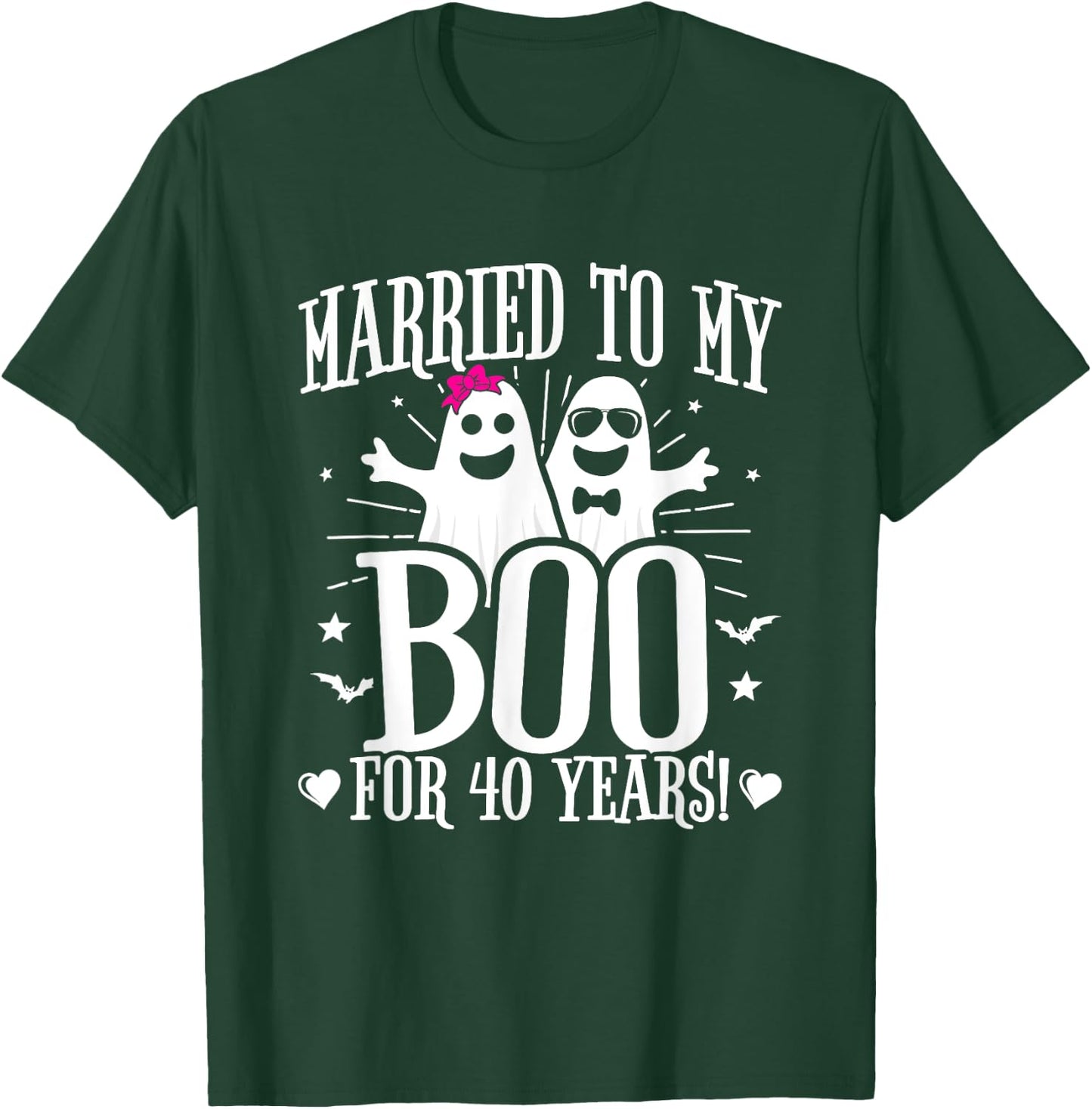 Funny 40th Wedding Anniversary October 40th Anniversary T-Shirt - T-Shirt | Forest