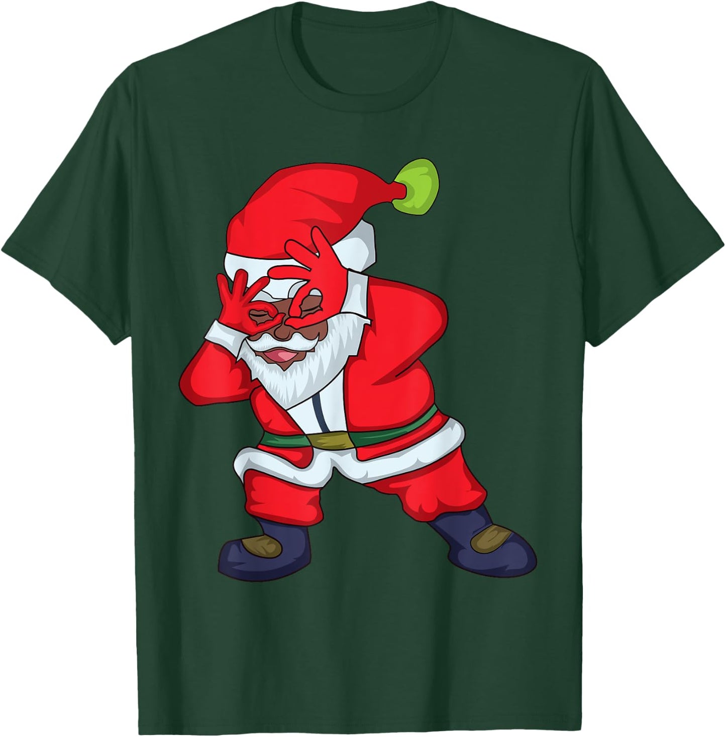 Christmas African American Santa Claus Griddy Dance T-Shirt - T-Shirt | Forest