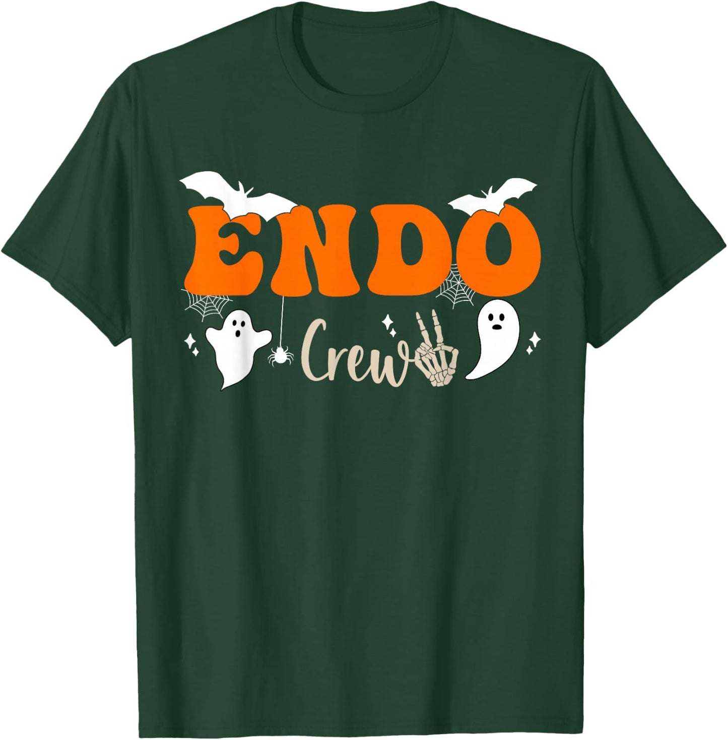 Halloween Endoscopy Crew Ghosts Pumpkin ENDO Nurse Squad T-Shirt - T-Shirt | Forest