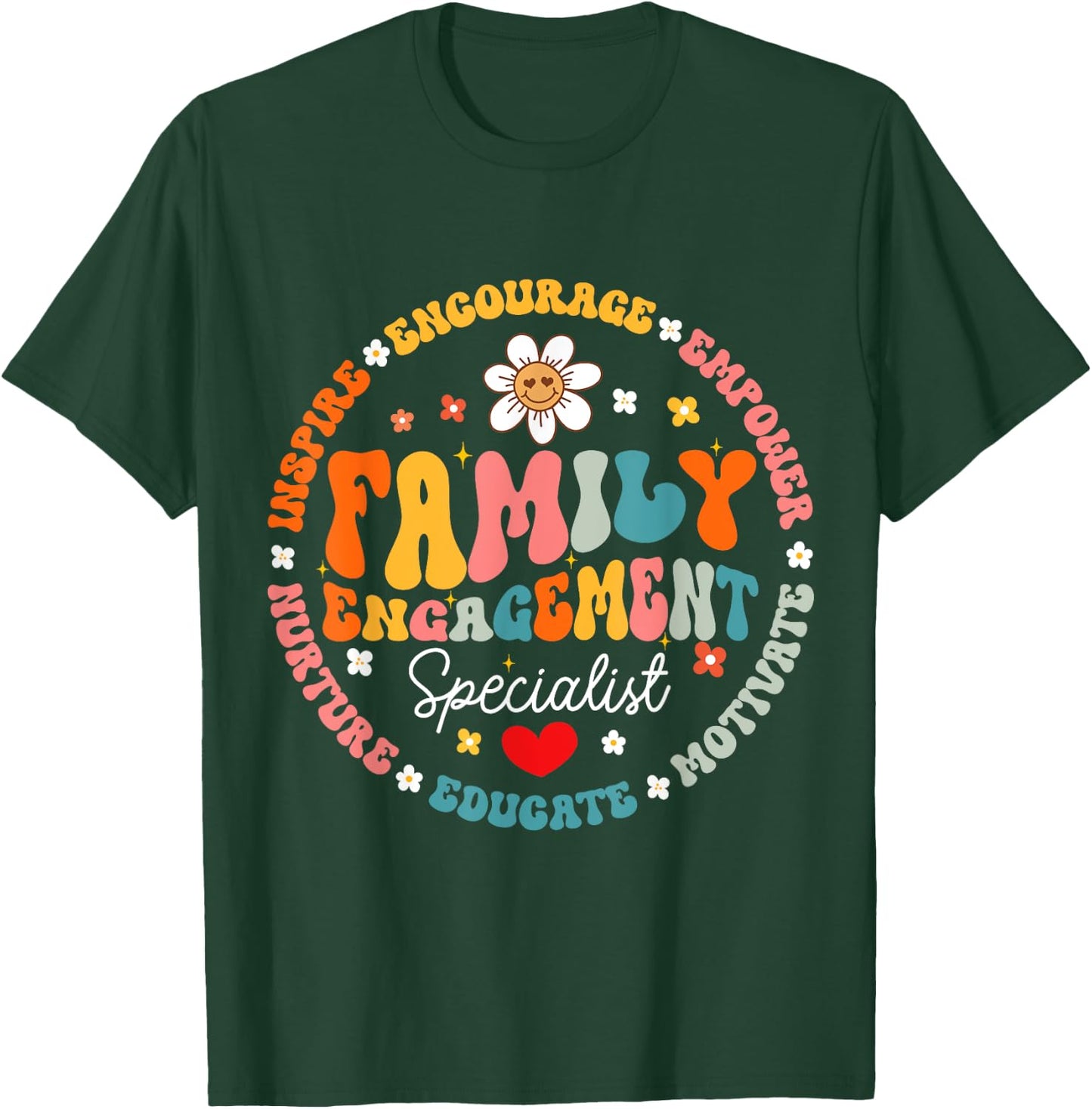 Family Engagement Specialist Appreciation Back to School T-Shirt - T-Shirt | Forest