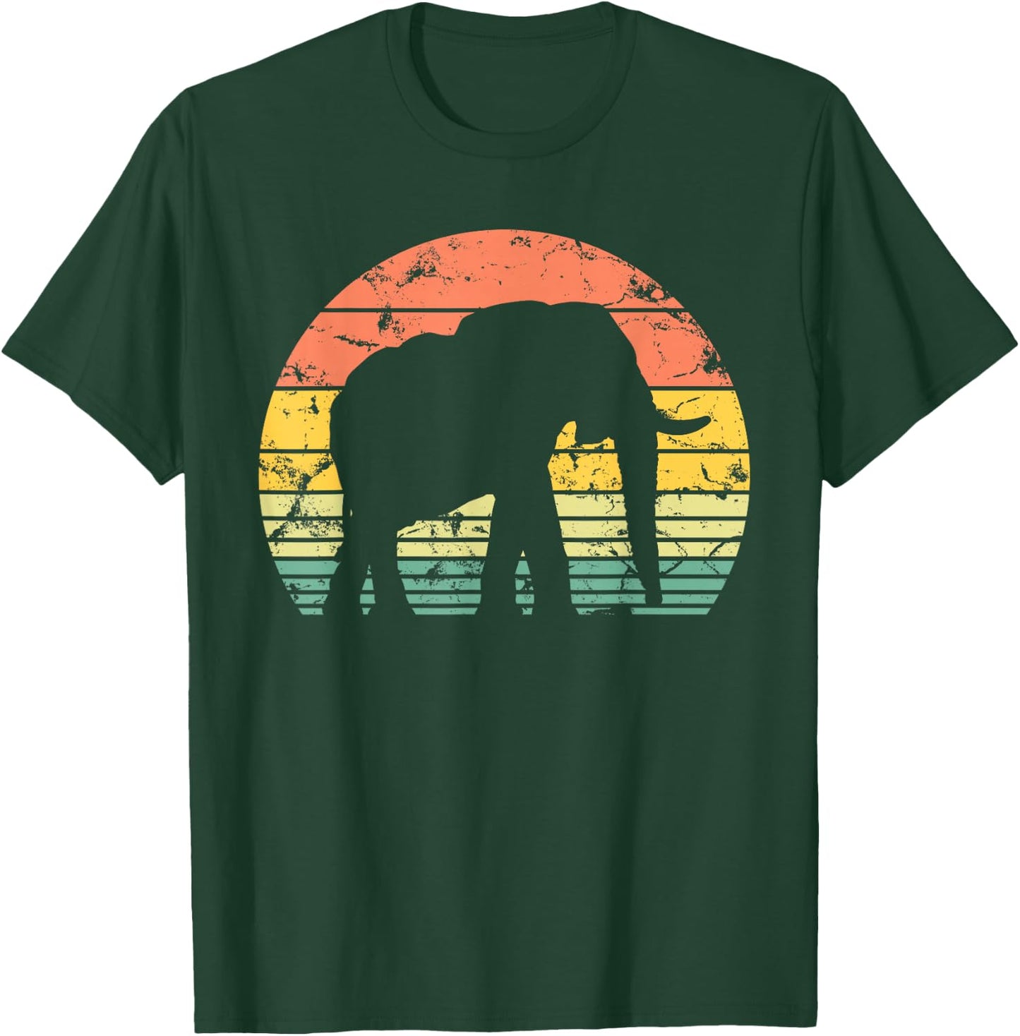 Elephant Lover Retro Animals Men Women Kids Safari Vintage T-Shirt - T-Shirt | Forest