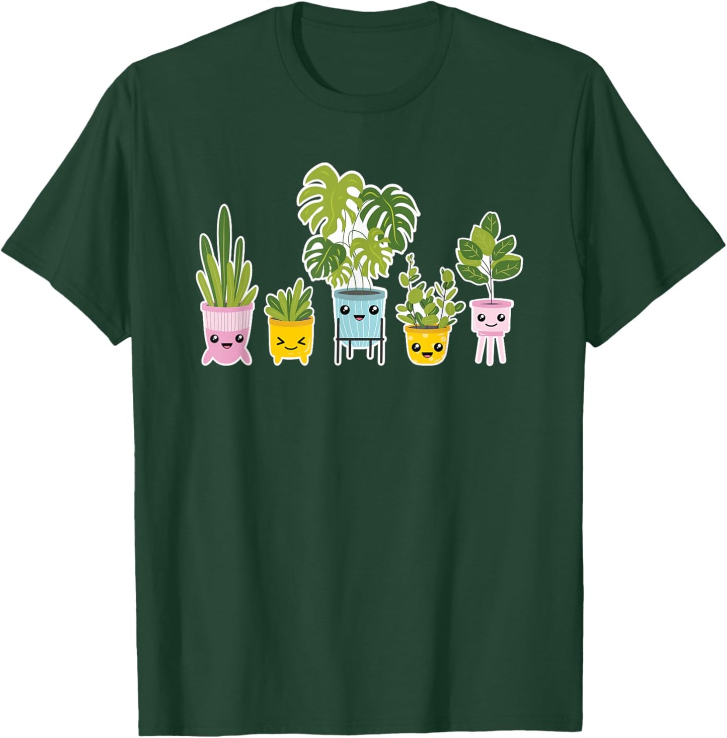 Funny Plant Merch Clothes Women Kids Kawaii Plants Succulent Gardener Plant Lover T-Shirt - T-Shirt | Forest