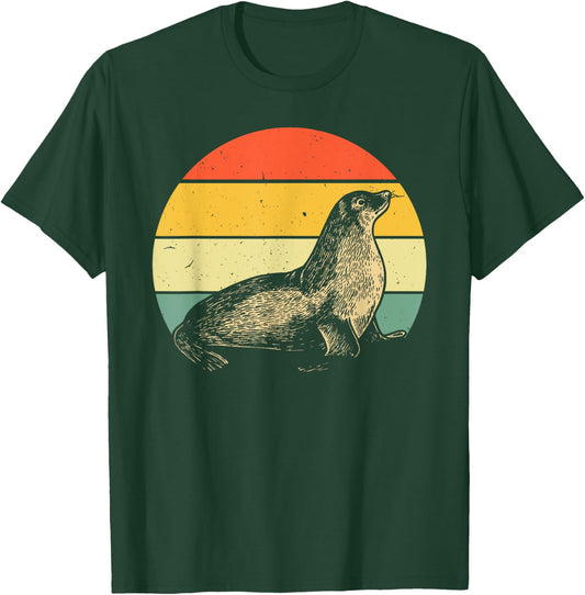 Cute Seal Women Kids Pinniped Sea Lion Seal Animal T-Shirt - T-Shirt | Forest