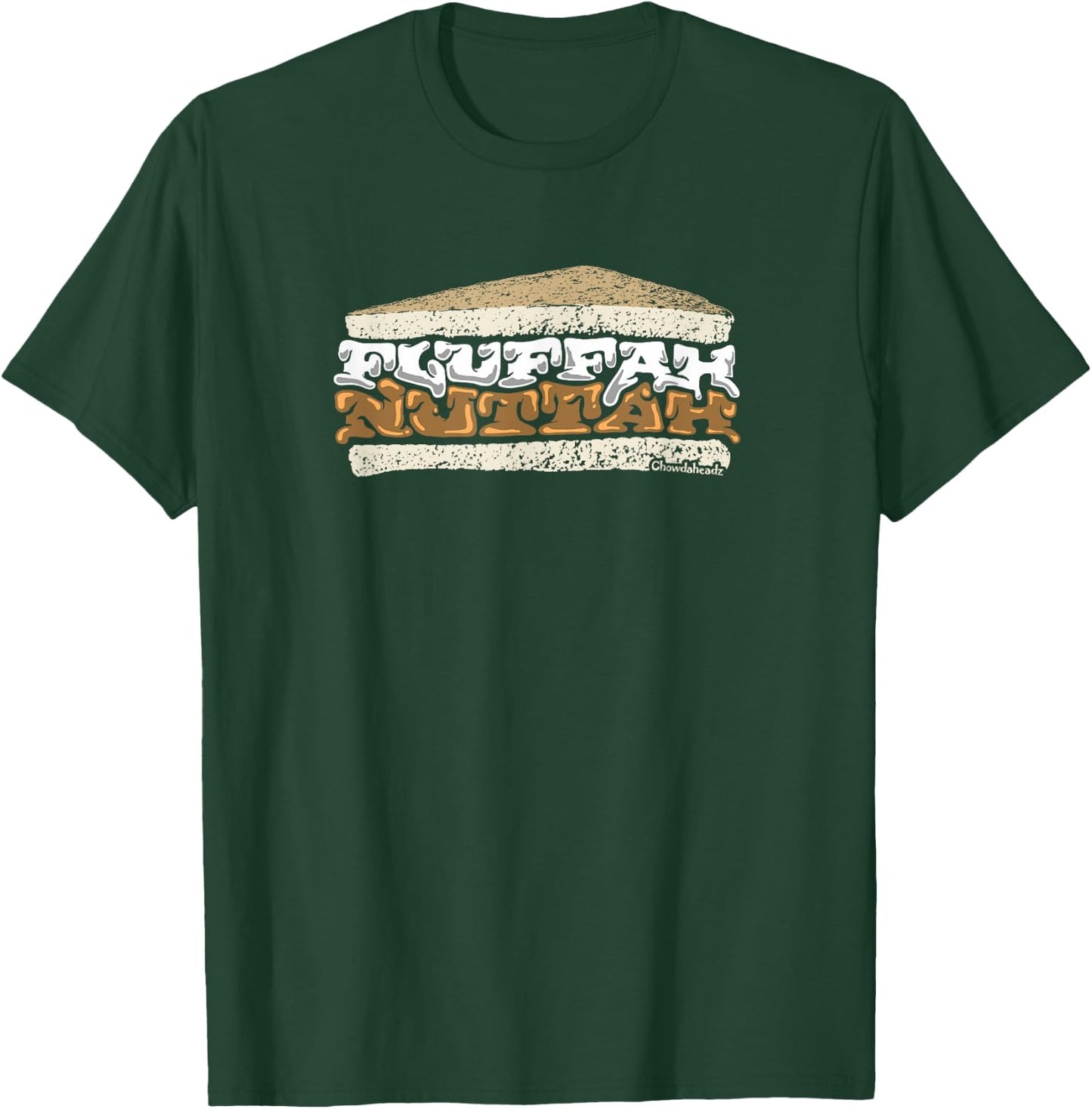 Chowdaheadz Men's Fluffah Nuttah Blue Cotton T-Shirt - T-Shirt | Forest