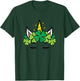 St Patricks Day Unicorn Face Shamrock Pattys Toddler Girls T-Shirt - T-Shirt | Forest