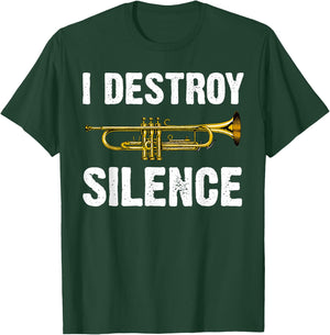 Funny Trumpet Player Art Women Trumpeter Orchestra T-Shirt - T-Shirt | Forest