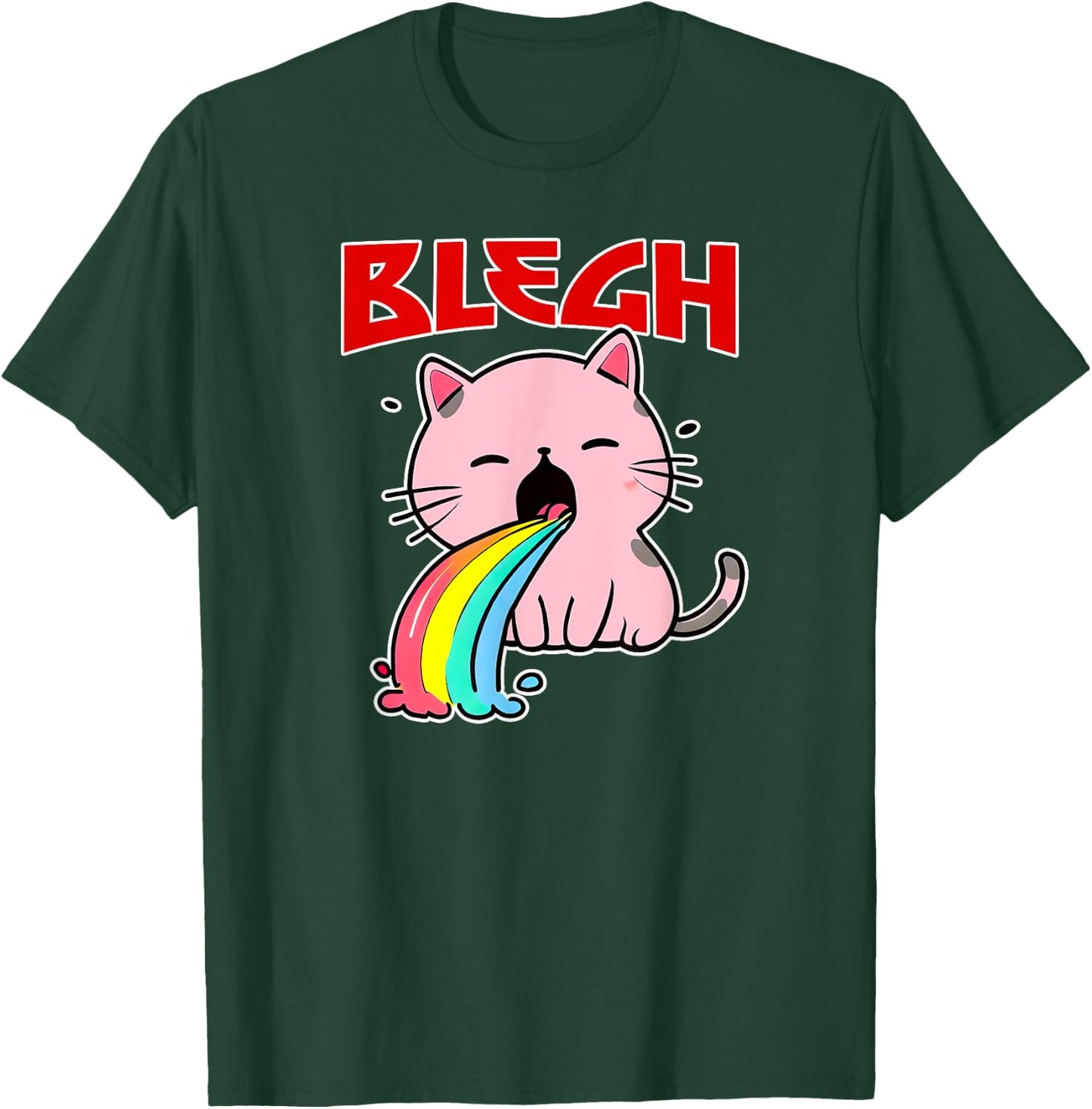 BLEGH Funny death metal cat shirt mosh-pit metalhead clothes Men Women T-Shirt - T-Shirt | Forest