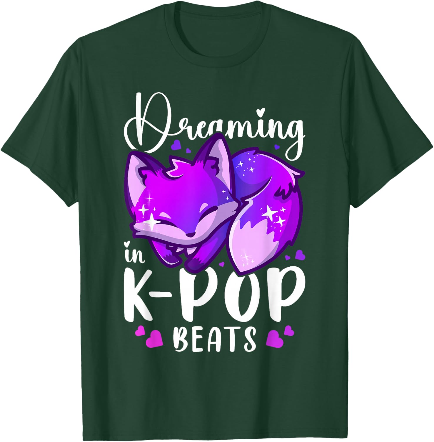 K-Pop Music & Dreams, Sleep Fox, K-Pop Sleep T-Shirt - T-Shirt | Forest