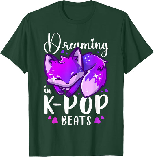 K-Pop Music & Dreams, Sleep Fox, K-Pop Sleep T-Shirt - T-Shirt | Forest