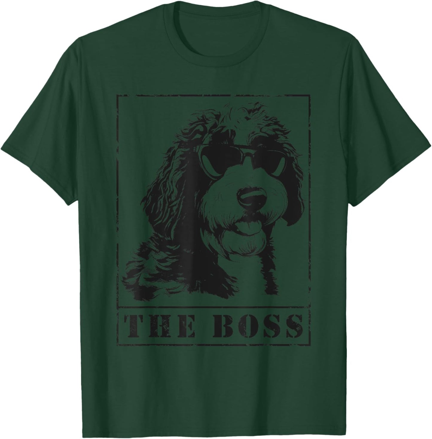 The Funny Sheepadoodle Boss Mom Dad Dog Lover T-Shirt - T-Shirt | Forest