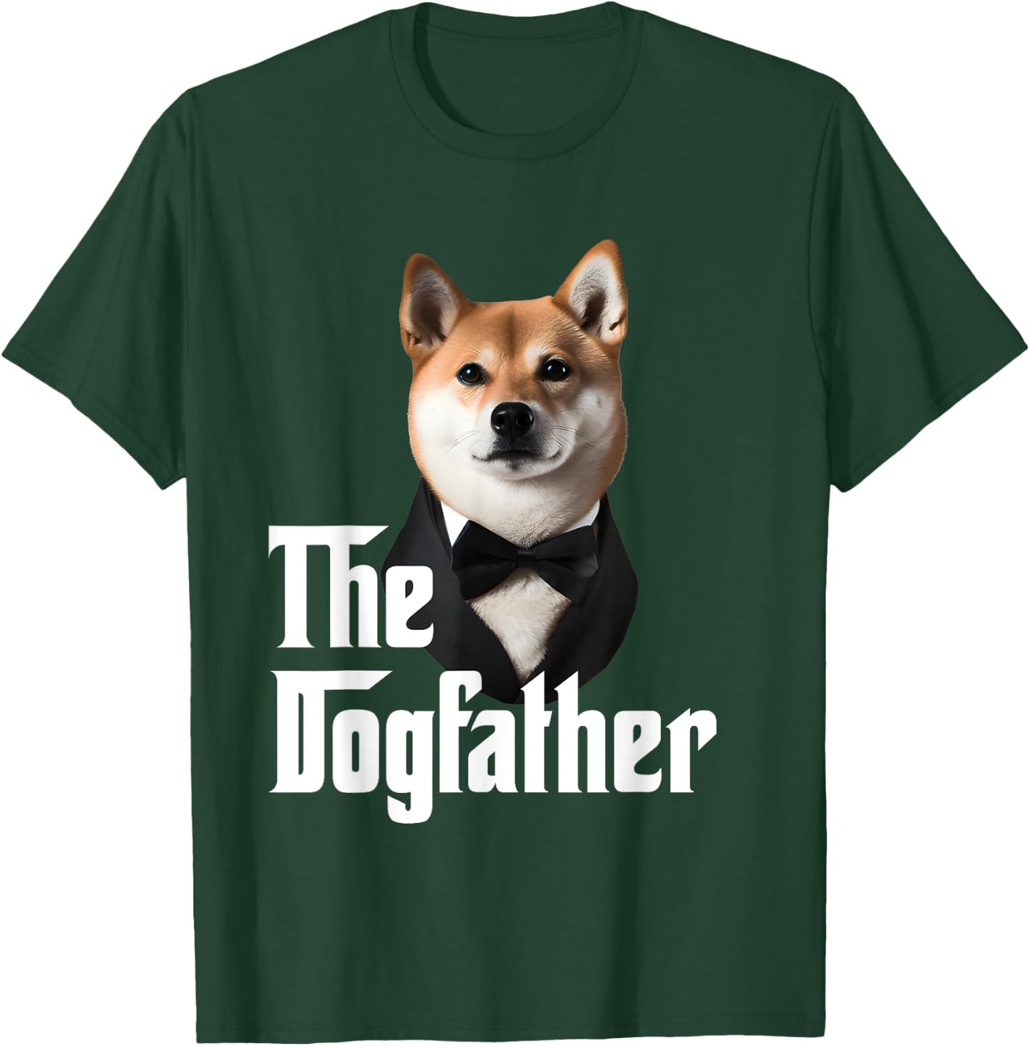 The Dogfather | Shiba Inu | Shiba Inu Owner | Dog Dad Funny T-Shirt - T-Shirt | Forest