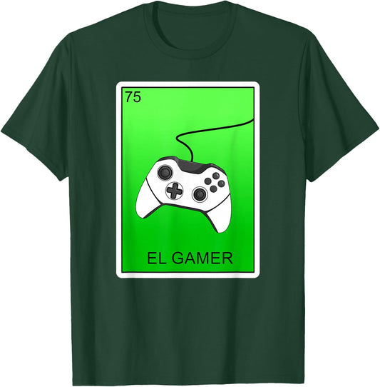 El Gamer Video Gaming Card Mexican Lottery Card El Gamer T-Shirt - T-Shirt | Forest