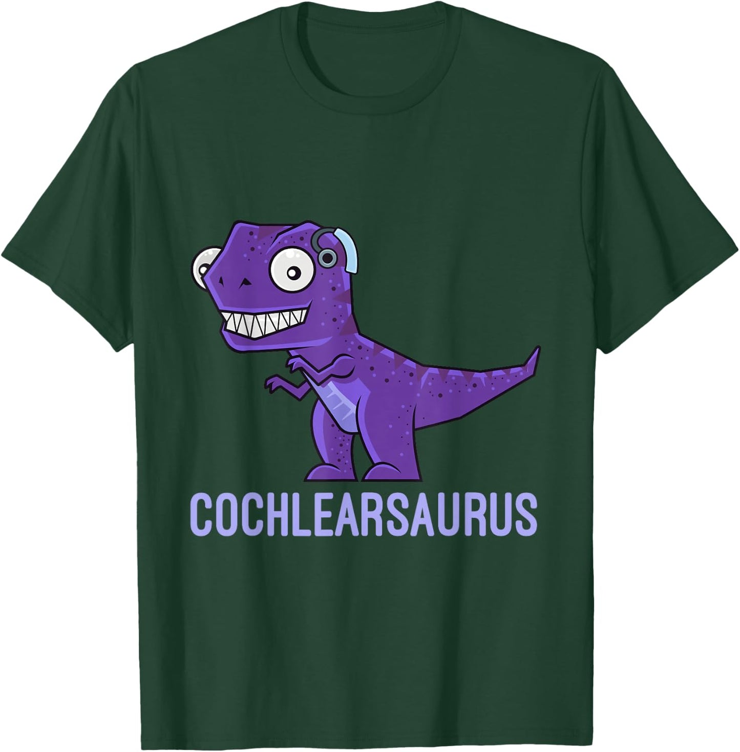 Cochlearsaurus | Cochlear Implant Gift Ideas T-Shirt - T-Shirt | Forest