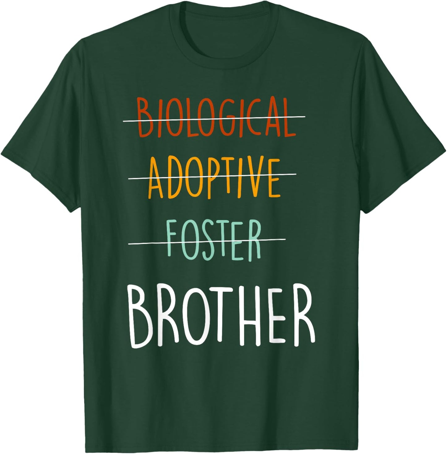 Biological Adoptive Foster brother -Youth Black T-Shirt - T-Shirt | Forest