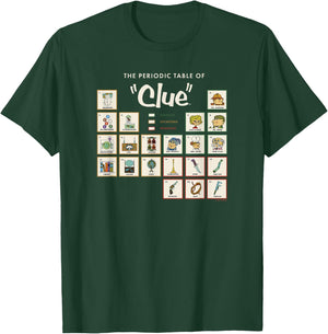 Clue The Periodic Table of Clue T-Shirt - T-Shirt | Forest