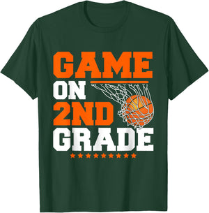 Funny Games On Second Grade Basketball First Day Of School T-Shirt - T-Shirt | Forest