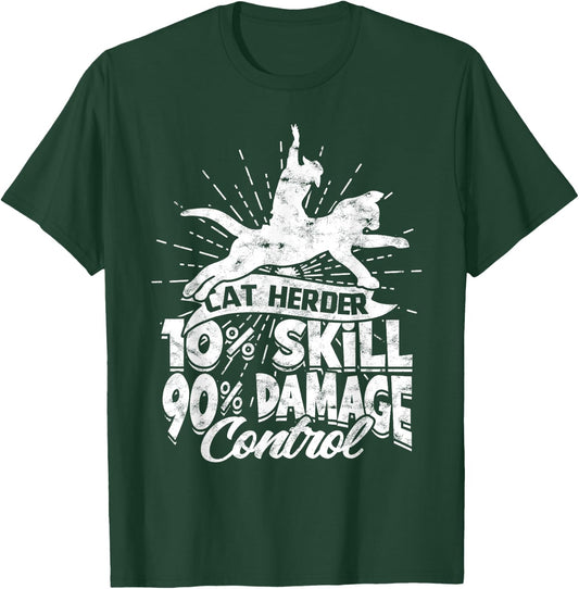 Cat Herding Champion Professional Cat Herder T-Shirt - T-Shirt | Forest