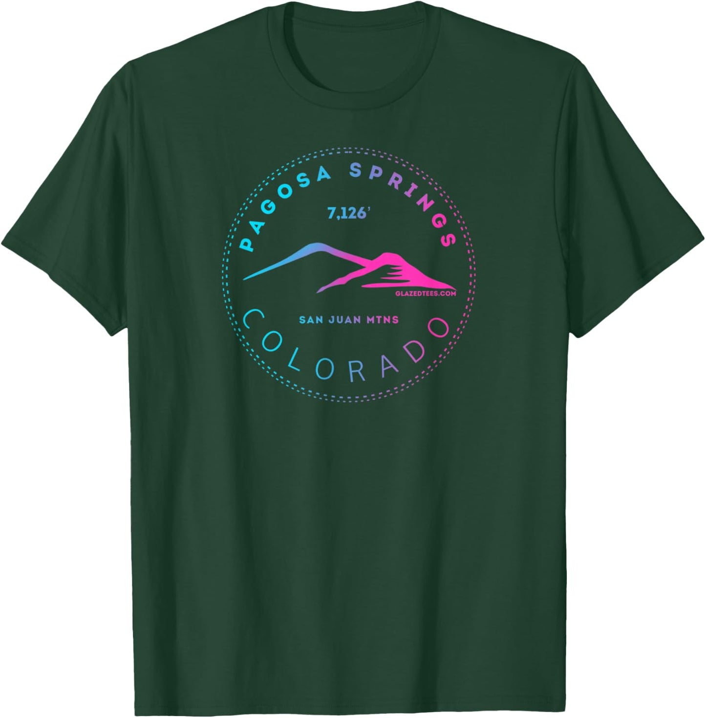 Pagosa Springs Colorado Mountain Town - Elevated Retro T-Shirt - T-Shirt | Forest