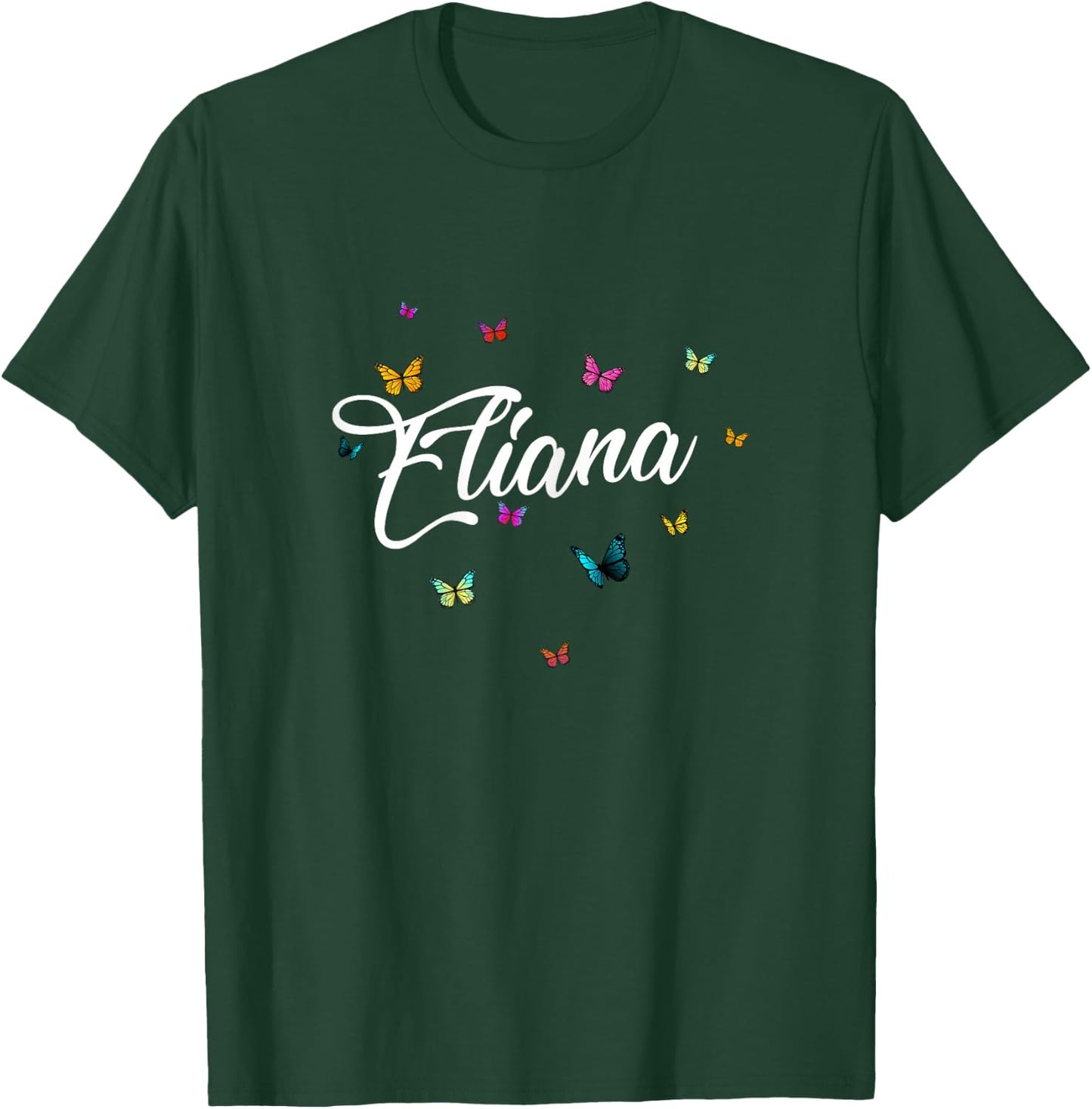 ELIANA - Adorable girl name with colorful Butterlies T-Shirt - T-Shirt | Forest