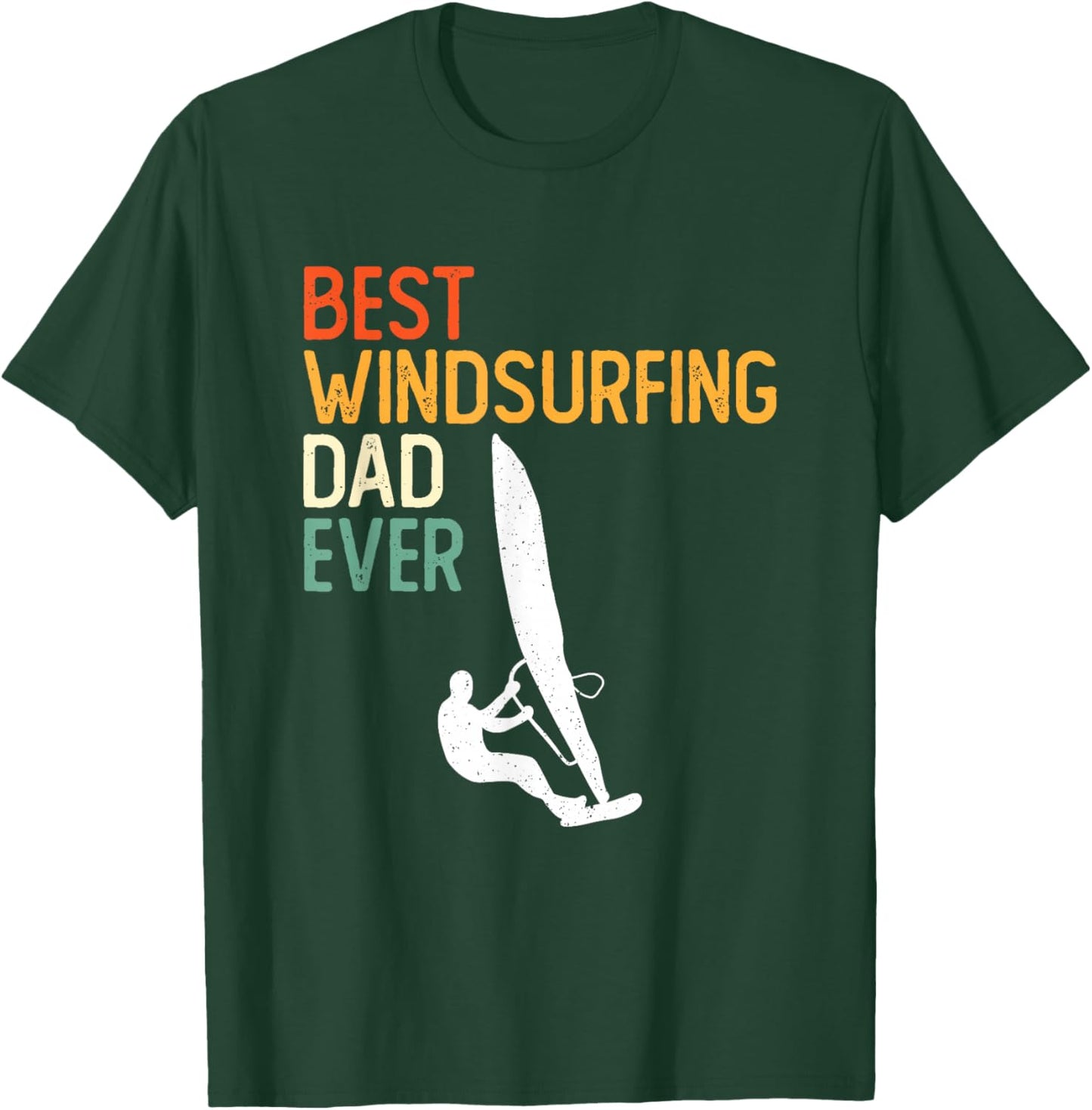 Windsurfing Board Windsurfer Father Windsurf Surfing Dad T-Shirt - T-Shirt | Forest