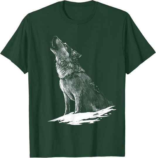 Wolf Animal Print Wolves Animal Motif Wolf T-Shirt - T-Shirt | Forest