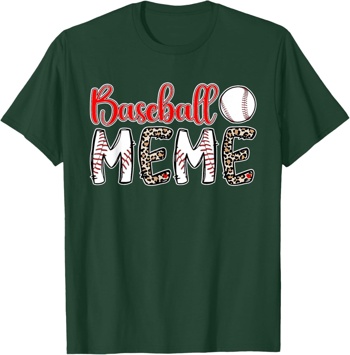 Proud Baseball Meme For Mother's Day Women's Baseball Meme Grandma Black Cotton 60% Polyester 40% Short Sleeve T-Shirt - T-Shirt | Forest