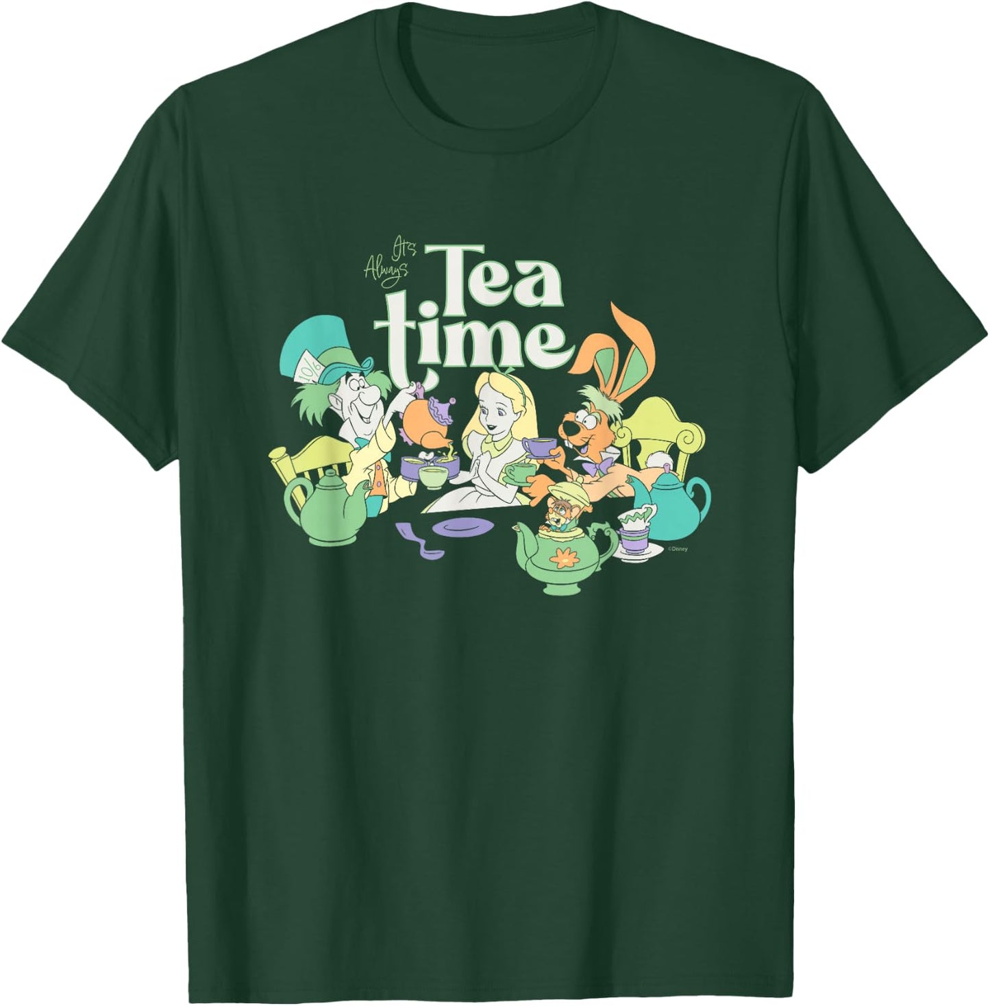 Disney Alice in Wonderland It’s Always Tea Time Vintage T-Shirt - T-Shirt | Forest