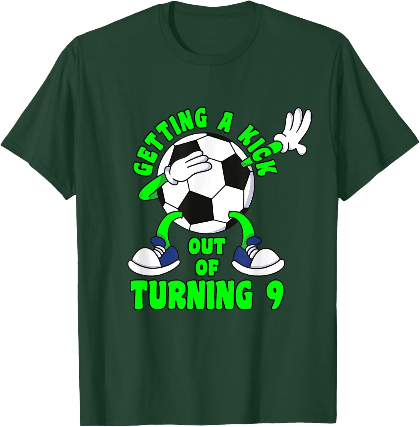 9 Year Old Happy 9th Birthday Soccer 9th Birthday T-Shirt - T-Shirt | Forest